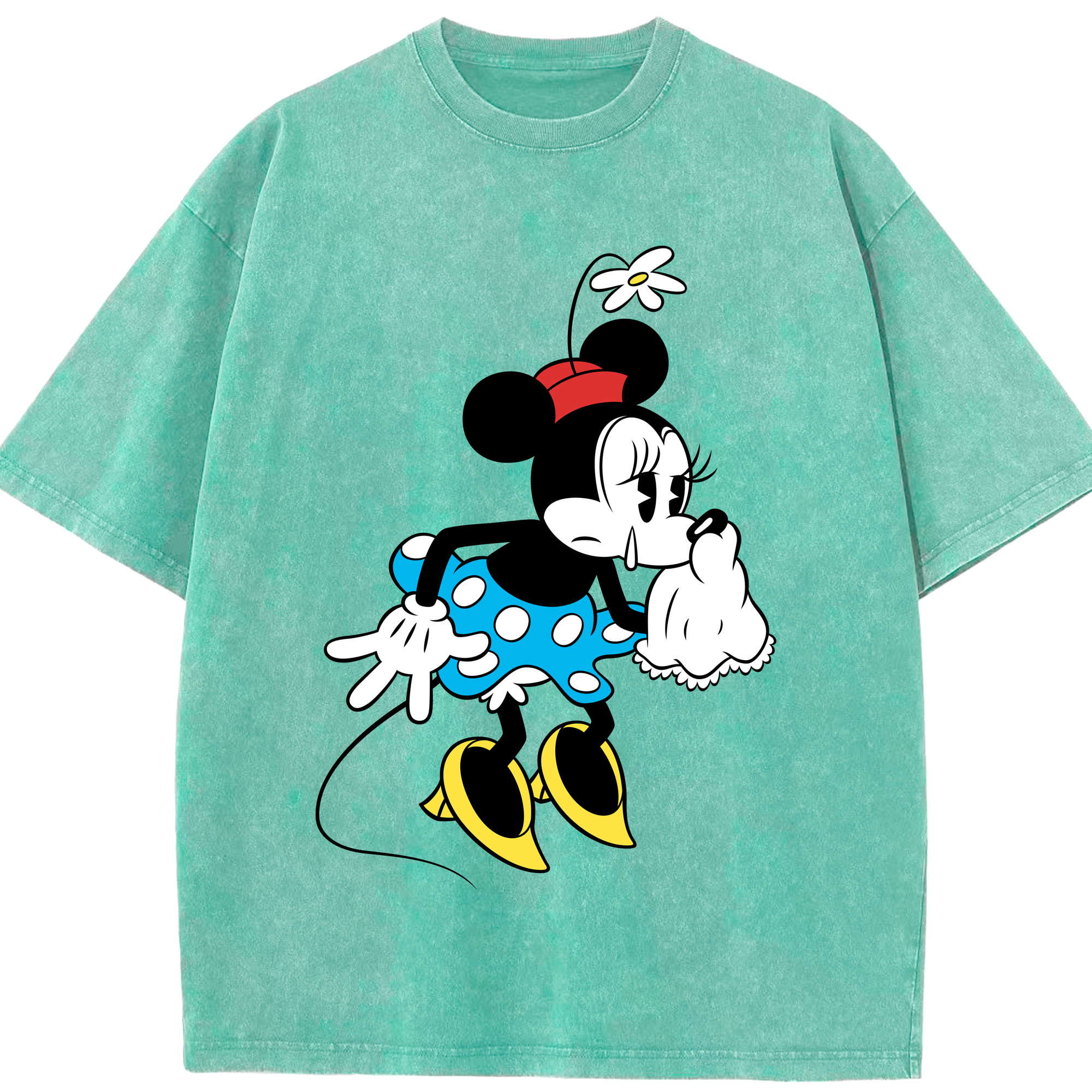 （画像用） ミッキーマウス Mickey Mouse 綿100% ヴィンテージ風 半袖Tシャツ（フロントプリント）